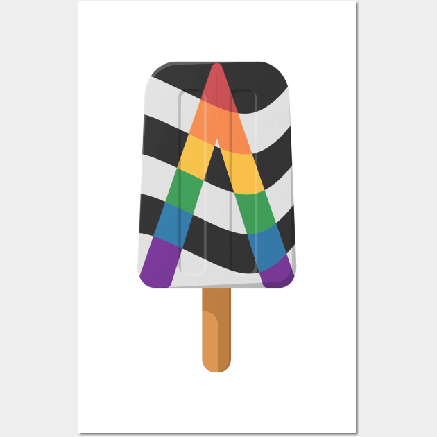 Cute LGBT Ally Pride Flag Popsicle Wall Art by LiveLoudGraphics